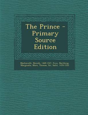 Book cover for The Prince - Primary Source Edition