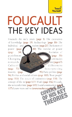 Book cover for Foucault - The Key Ideas