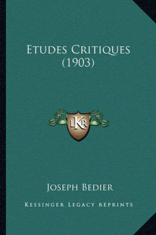 Cover of Etudes Critiques (1903)