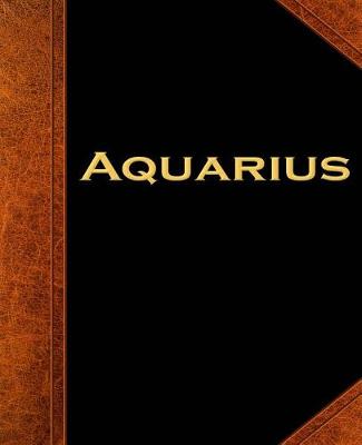 Cover of Aquarius Zodiac Horoscope Vintage School Composition Book 130 Pages