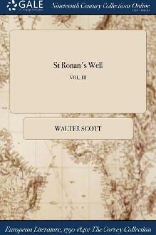 Cover of St Ronan's Well; Vol. III