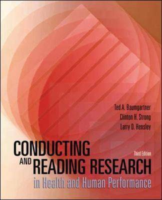 Book cover for Conducting and Reading Research in Health and Human Performance