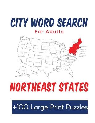 Book cover for City Word Search for Adults Northeast States