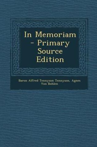 Cover of In Memoriam - Primary Source Edition