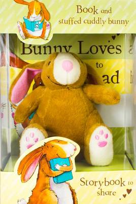 Book cover for Bunny Loves to Read Book and Soft Toy