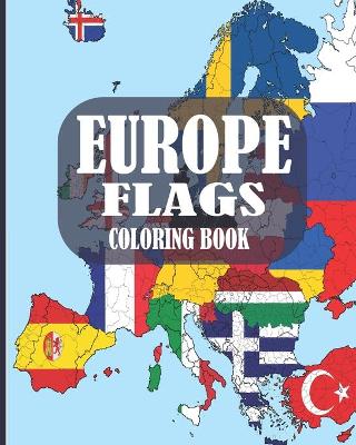 Book cover for Europe flags Coloring Book