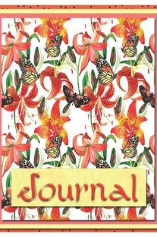 Cover of Tiger Lilies - Oversized 8.5x11," 150 Page Lined Blank Journal Notebook