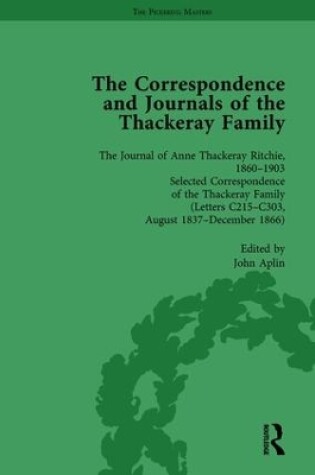 Cover of The Correspondence and Journals of the Thackeray Family Vol 2