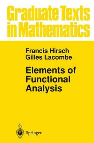 Cover of Elements of Functional Analysis