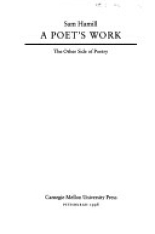 Cover of A Poet's Work