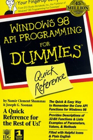 Cover of Windows 98 API Programming