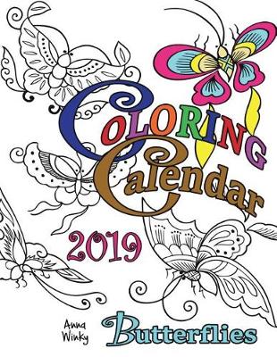 Book cover for Coloring Calendar 2019 Butterflies