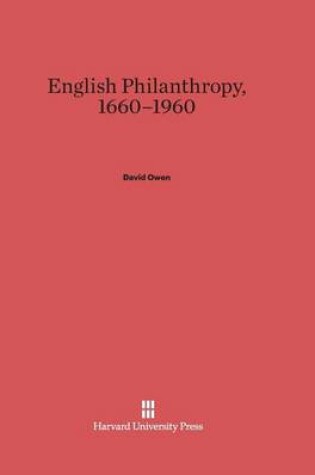 Cover of English Philanthropy, 1660-1960