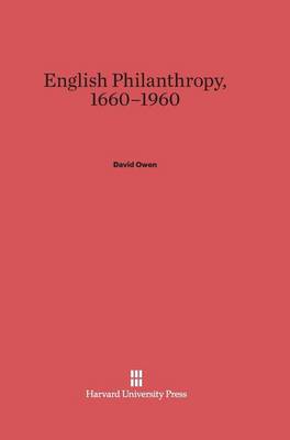 Book cover for English Philanthropy, 1660-1960