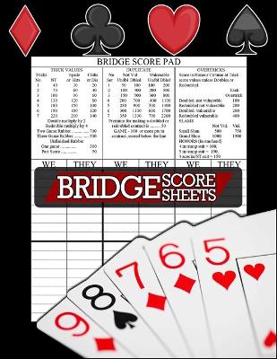 Book cover for Bridge Score Sheets, Bridge Score Pad