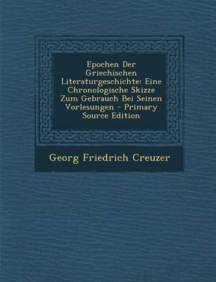 Book cover for Epochen Der Griechischen Literaturgeschichte