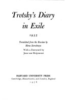 Book cover for Diary in Exile, 1935