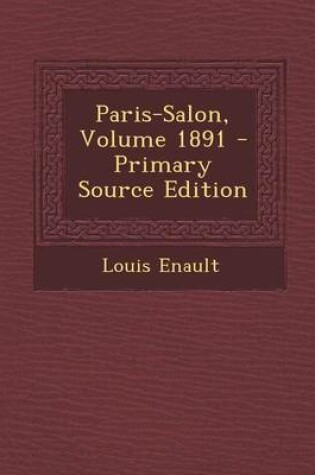 Cover of Paris-Salon, Volume 1891 - Primary Source Edition