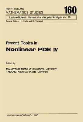 Book cover for Recent Topics in Nonlinear Pde IV