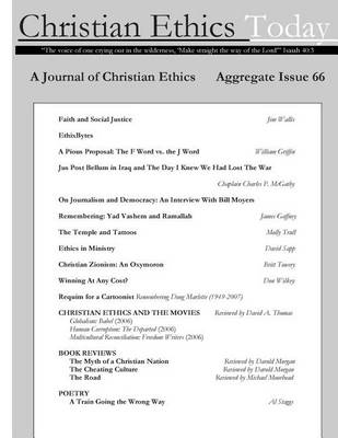 Book cover for Christian Ethics Today, Issue 66