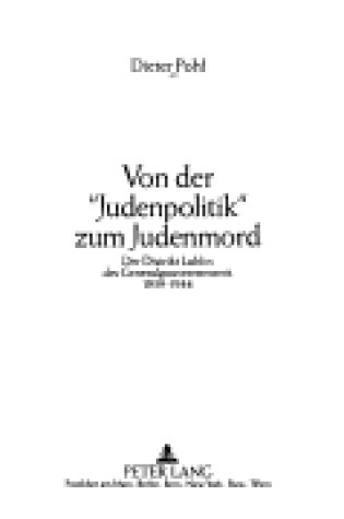 Cover of Von Der -Judenpolitik- Zum Judenmord