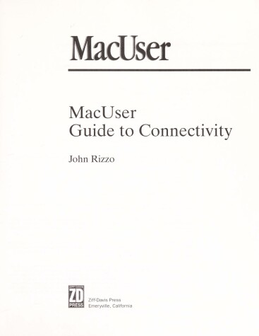 Book cover for Macuser Guide to Connectivity