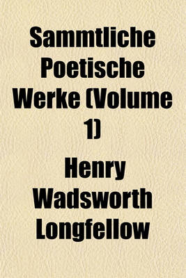 Book cover for Sammtliche Poetische Werke (Volume 1)