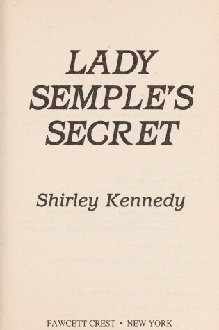 Cover of Lady Semple's Secret