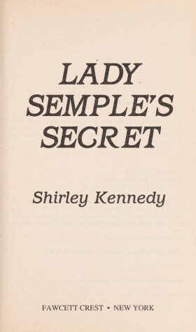 Cover of Lady Semple's Secret