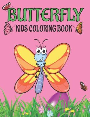 Book cover for Butterfly Kids Coloring Book