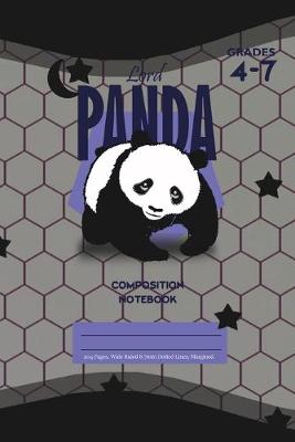 Book cover for Lord Panda Primary Composition 4-7 Notebook, 102 Sheets, 6 x 9 Inch Black Cover