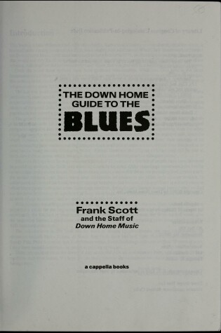 Cover of Down Home Guide to the Blues