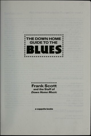 Book cover for Down Home Guide to the Blues