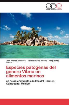 Book cover for Especies patógenas del género Vibrio en alimentos marinos