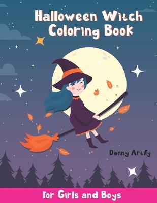 Book cover for Halloween Witch Coloring Book