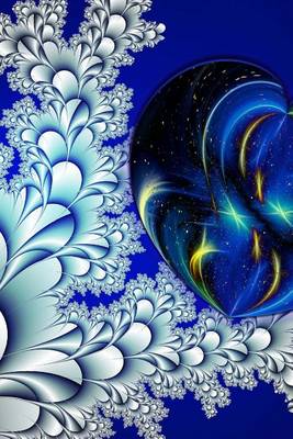 Book cover for Cool Blue and White Fractal Heart