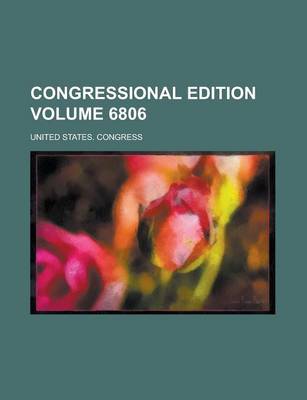 Book cover for Congressional Edition Volume 6806