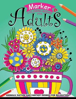 Book cover for Marker Coloring books for adults