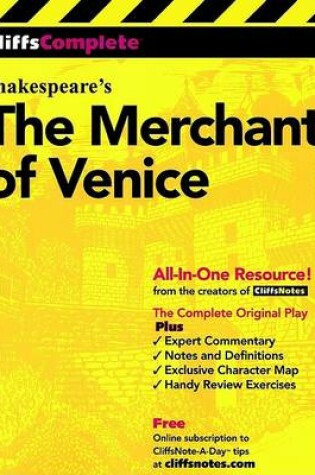 Cover of Cliffscomplete Shakespeare's the Merchant of Venice