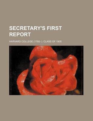 Book cover for Secretary's First Report