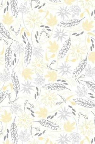 Cover of Lemon Yellow and Gray Botanic - Lined Notebook with Margins - 5x8