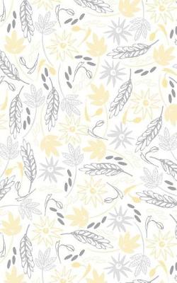 Book cover for Lemon Yellow and Gray Botanic - Lined Notebook with Margins - 5x8
