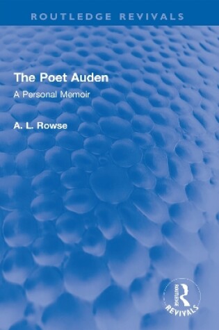 Cover of The Poet Auden