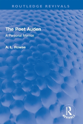 Book cover for The Poet Auden