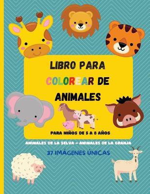 Book cover for Libro para colorear de animales