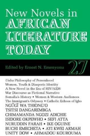 Cover of ALT 27 New Novels in African Literature Today