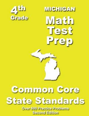 Book cover for Michigan 4th Grade Math Test Prep