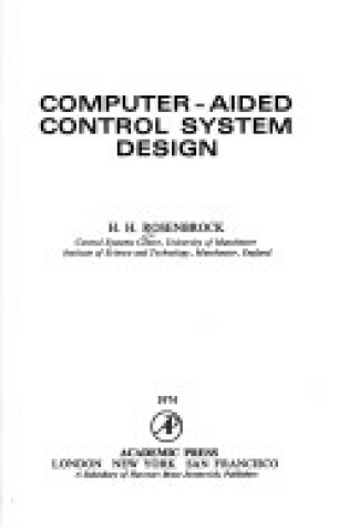 Cover of Computer-aided Control System Design