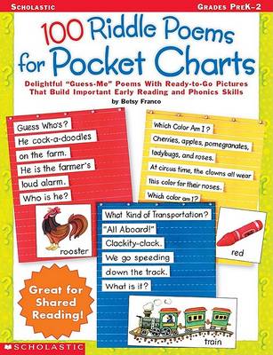 Book cover for 100 Riddle Poems for Pocket Charts