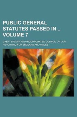 Cover of Public General Statutes Passed in Volume 7